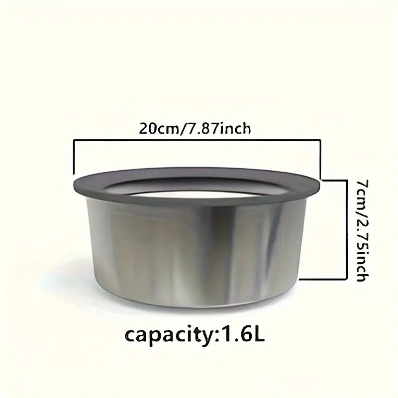 Stainless Steel Anti-Spill Dog Water Bowl – Floating Disk Design, Slow Feeder & Non-Wet Mouth Drinking Bowl for Indoor, Outdoor & Travel Use