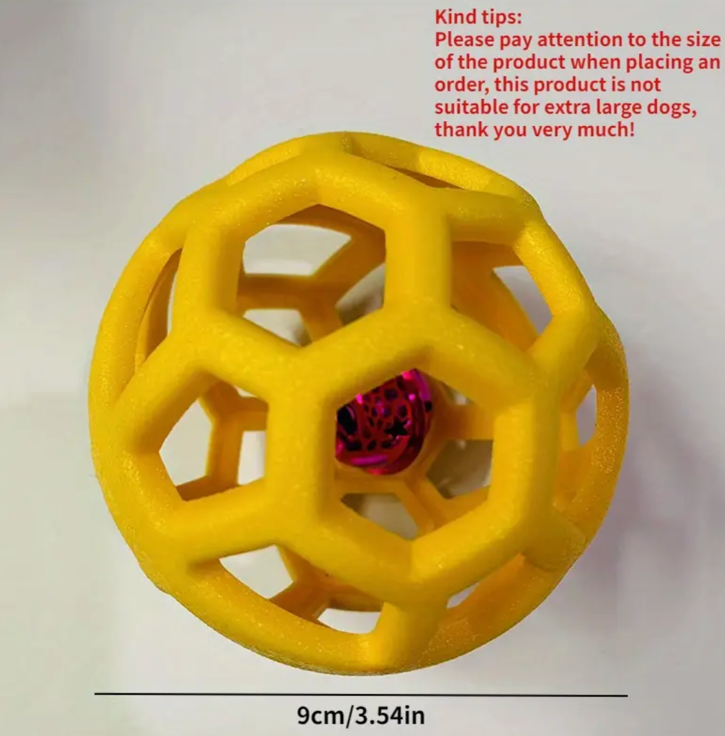 9cm/3.54in TPR Bite-Resistant Hollow Rubber Ball