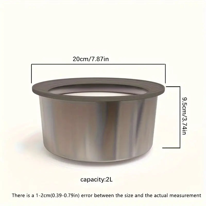 Stainless Steel Anti-Spill Dog Water Bowl – Floating Disk Design, Slow Feeder & Non-Wet Mouth Drinking Bowl for Indoor, Outdoor & Travel Use