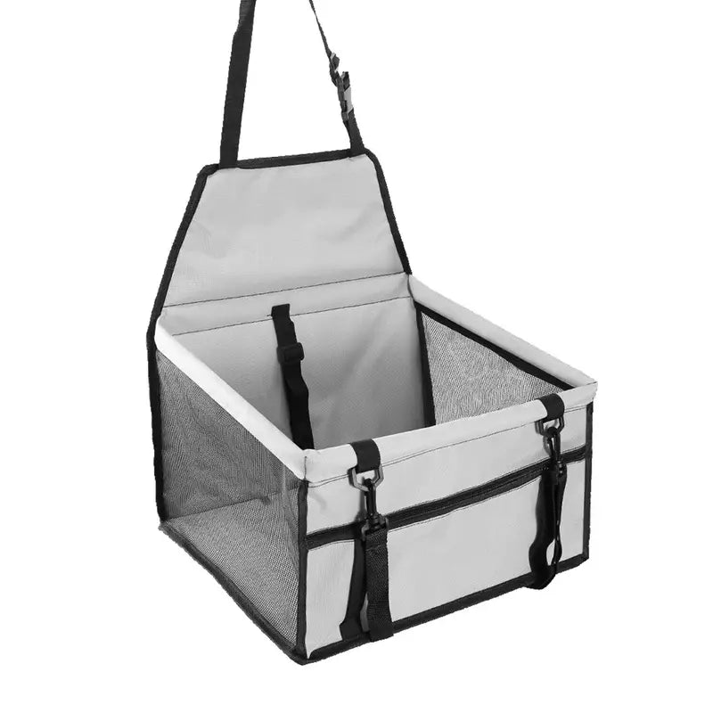 Reinforced Pet Car Booster Seat – Safe & Stable Travel Carrier for Dogs & Cats with Safety Belt