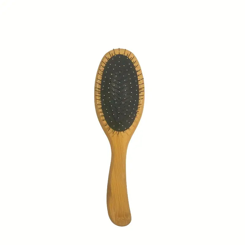 Dual-Sided Pet Hair Removal Brush for Dogs & Cats – Natural Bamboo Design with Stainless Steel Needles