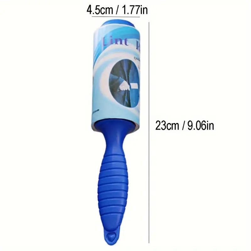1pc Fluff & Pet Hair Removal Roller – Tear-Off Adhesive Sheets for Clothes, Furniture & Carpets