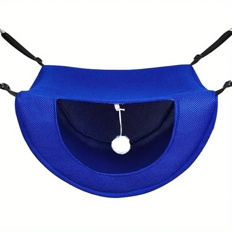 Breathable Mesh Suspended Cat Hammock – Adjustable Indoor Pet Bed