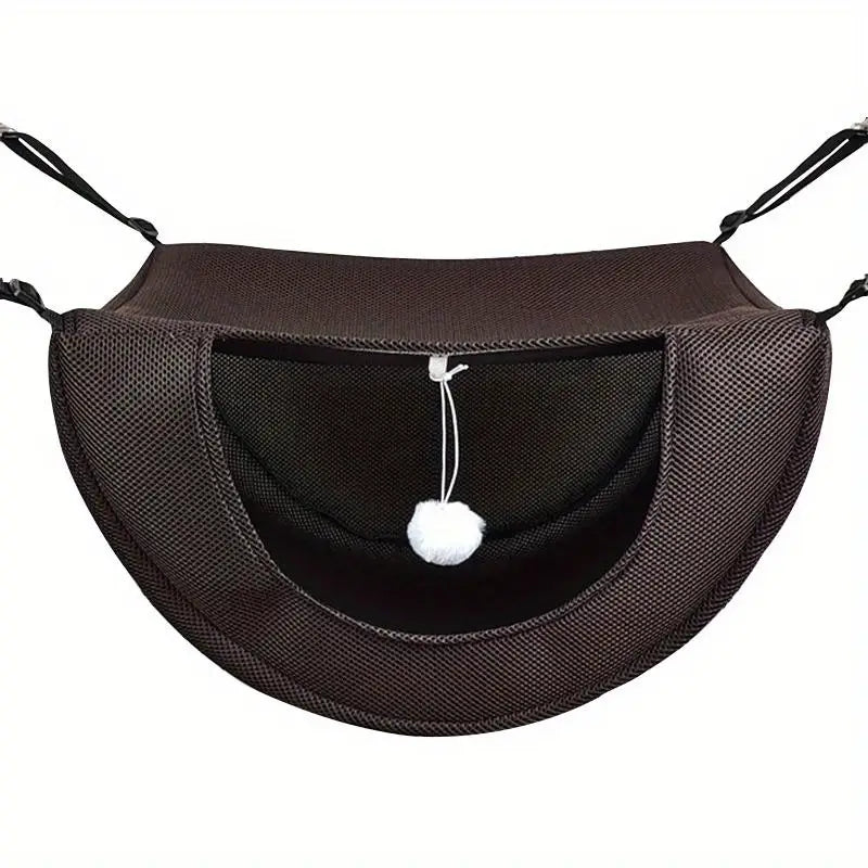 Breathable Mesh Suspended Cat Hammock – Adjustable Indoor Pet Bed