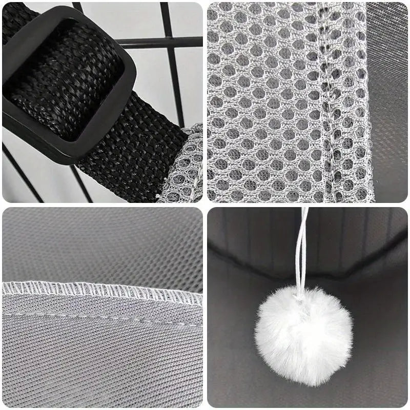 Breathable Mesh Suspended Cat Hammock – Adjustable Indoor Pet Bed
