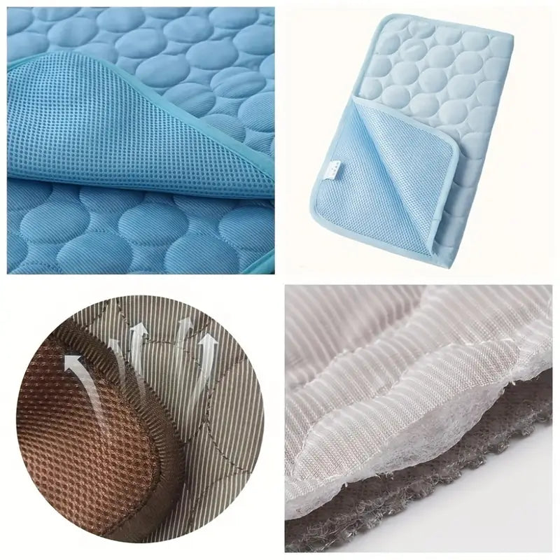 BEIYU PET Cooling Mat for Dogs & Cats – Breathable Washable Summer Comfort Pad (XS - XXL)