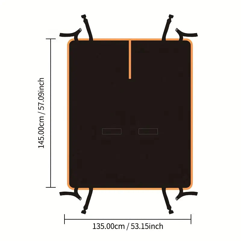 210D Foldable Single-Layer Car Pet Mat – Lightweight Rear Seat Protector for Dogs & Cats