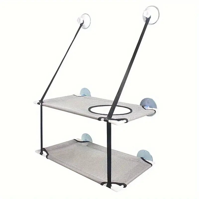 Double-Layer Cat Window Hammock – Sturdy Hanging Bed for Indoor Cats