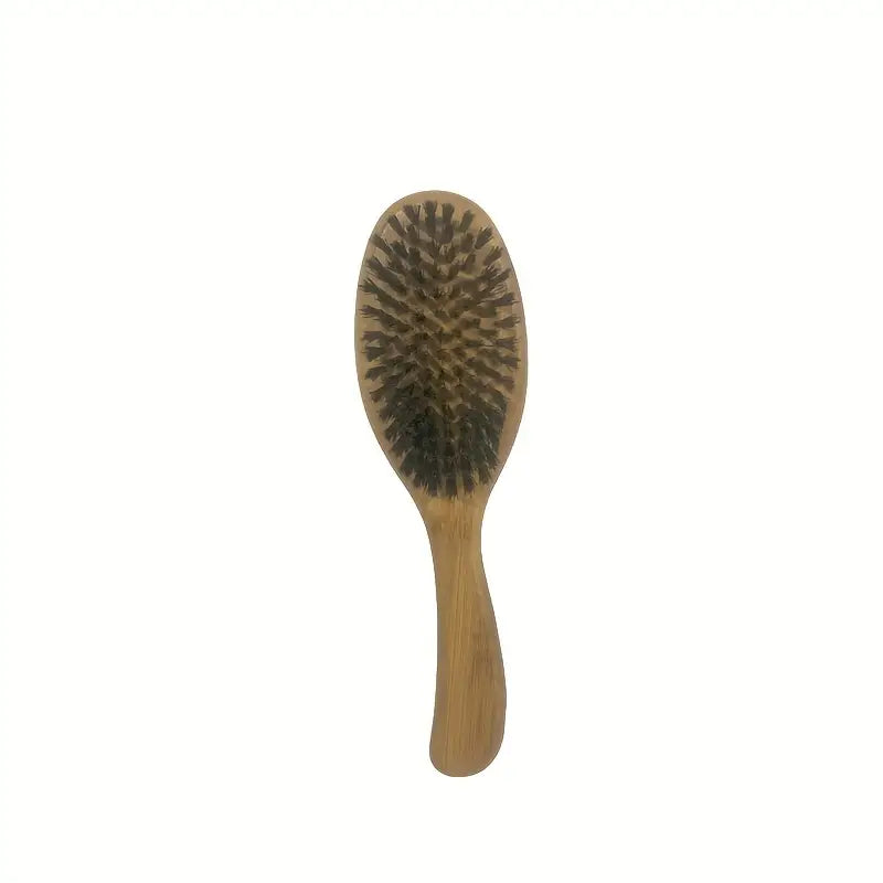 Dual-Sided Pet Hair Removal Brush for Dogs & Cats – Natural Bamboo Design with Stainless Steel Needles