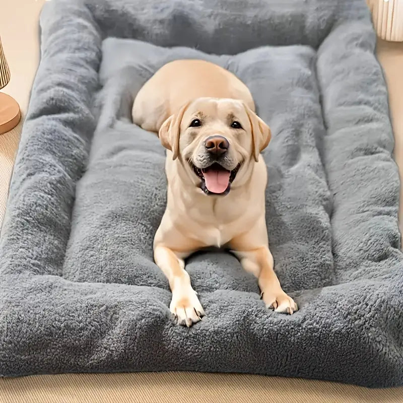 Extra-Large Plush Dog Bed Sofa – Ultra-Soft Checkered Comfort for All Breeds