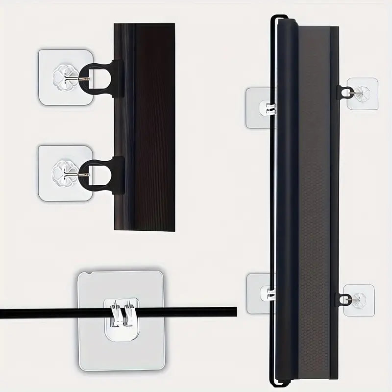 Expandable Black Pet Gate – Auto-Close Indoor Safety Barrier for Dogs & Cats