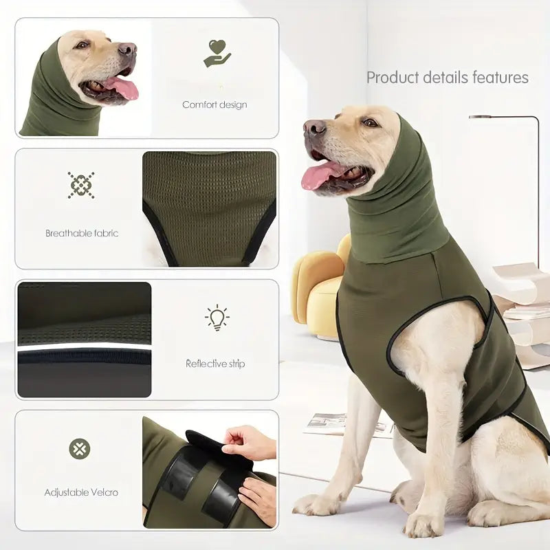 2nd Gen Upgraded Comfort-Fit Dog Anxiety Jacket – Dual-Use Soothing & Anti-Shock Pet Protector (XS-3XL)
