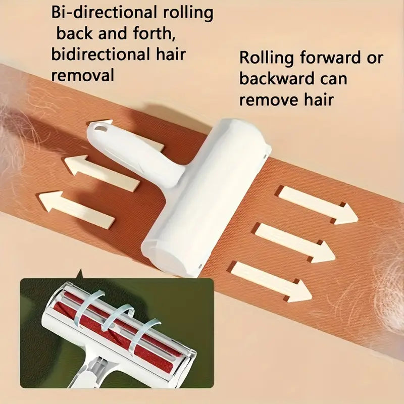 Reusable Portable Lint Roller Brush – Fast Pet Hair Removal for Furniture & Clothing