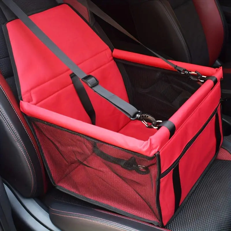 Reinforced Pet Car Booster Seat – Safe & Stable Travel Carrier for Dogs & Cats with Safety Belt