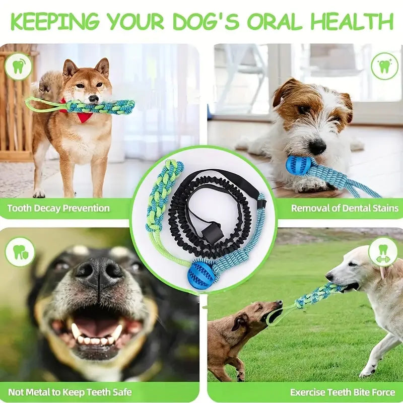 Durable Knotted Rope Dog Toy – Interactive Tug-of-War & Teeth Cleaning