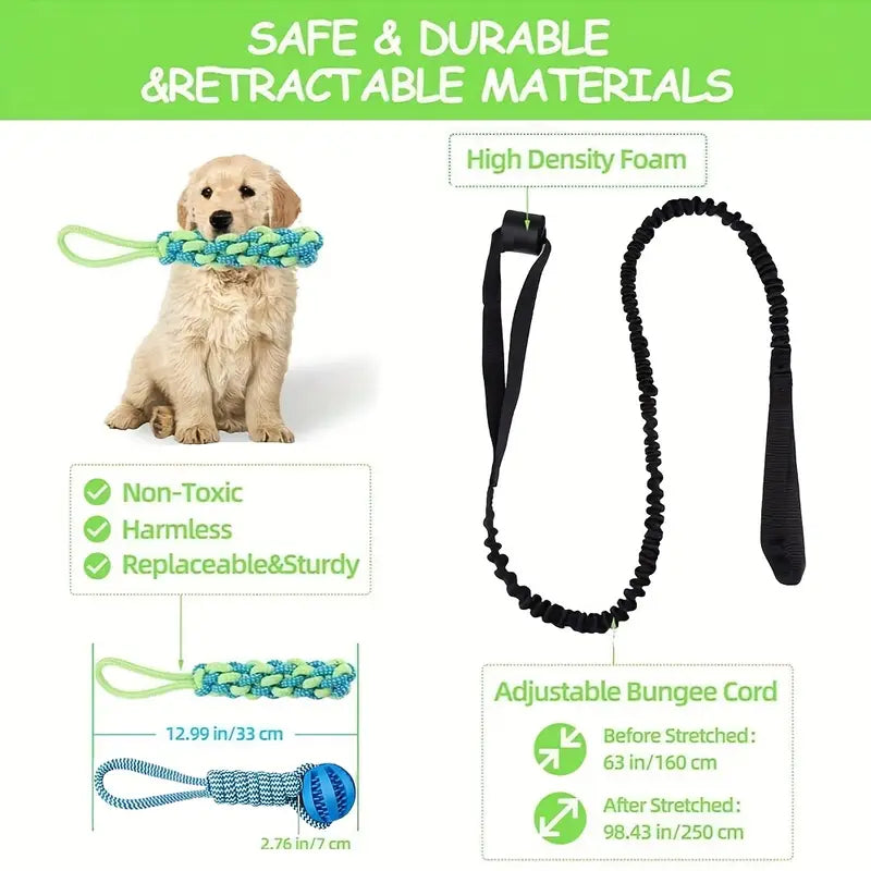 Durable Knotted Rope Dog Toy – Interactive Tug-of-War & Teeth Cleaning
