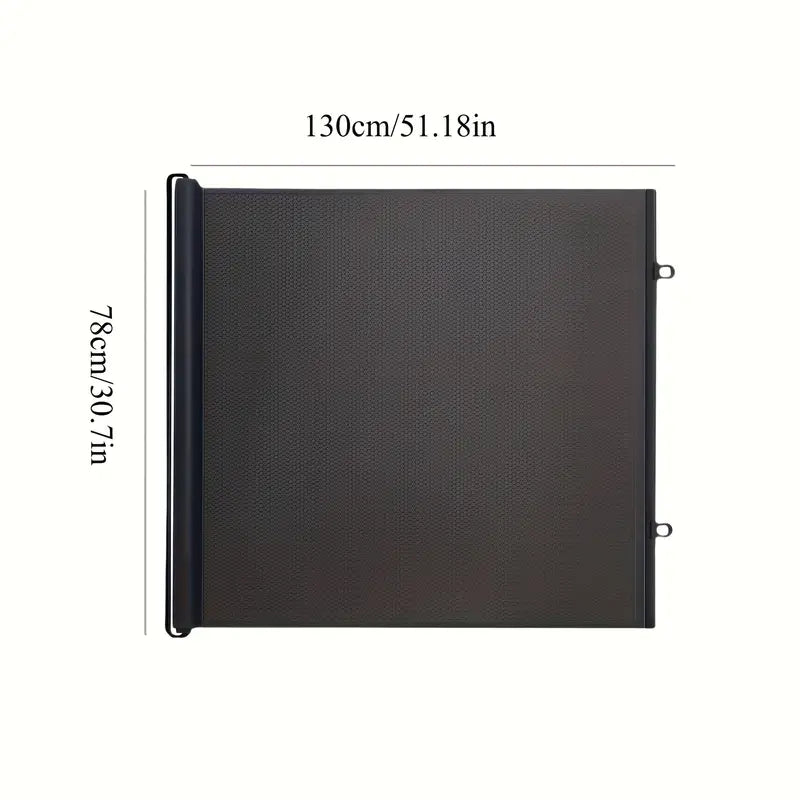 Expandable Black Pet Gate – Auto-Close Indoor Safety Barrier for Dogs & Cats