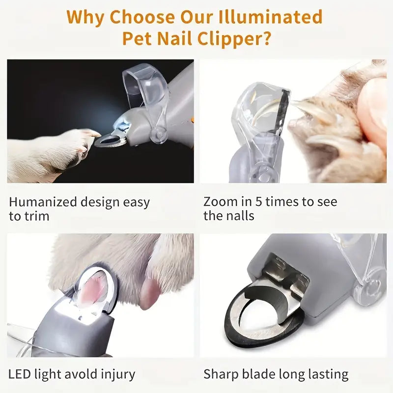 Cat & Dog Nail Care Kit – Clippers & LED Light