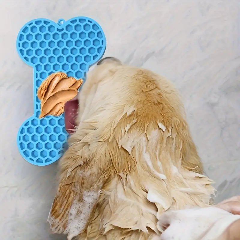 Anxiety Relief Dog Lick Pad – Slow Feeder with Suction Cups for Treats