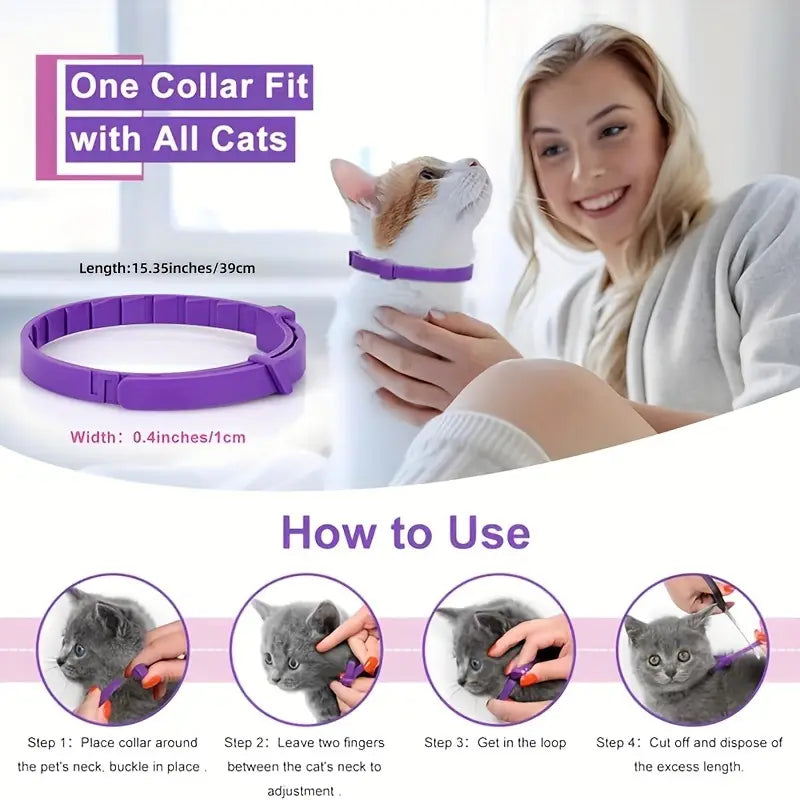 60-Day Pheromone Pet Calming Collar – Natural Stress Relief for Cats & Dogs During Loud Noises