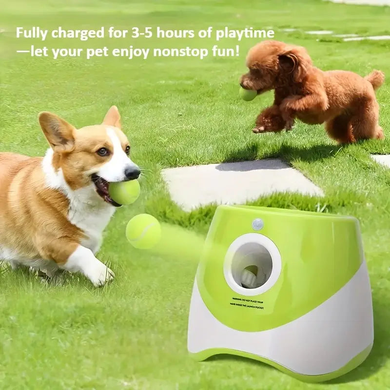 Automatic Dog Ball Launcher – USB Rechargeable Tennis Ball Thrower