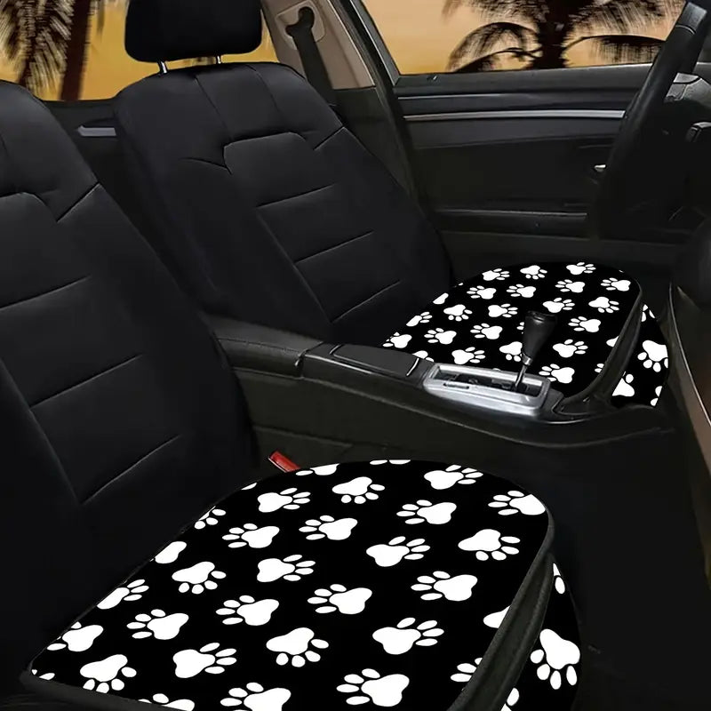 Dog Paw Print Car Seat Covers – Front & Back Protection for Pets