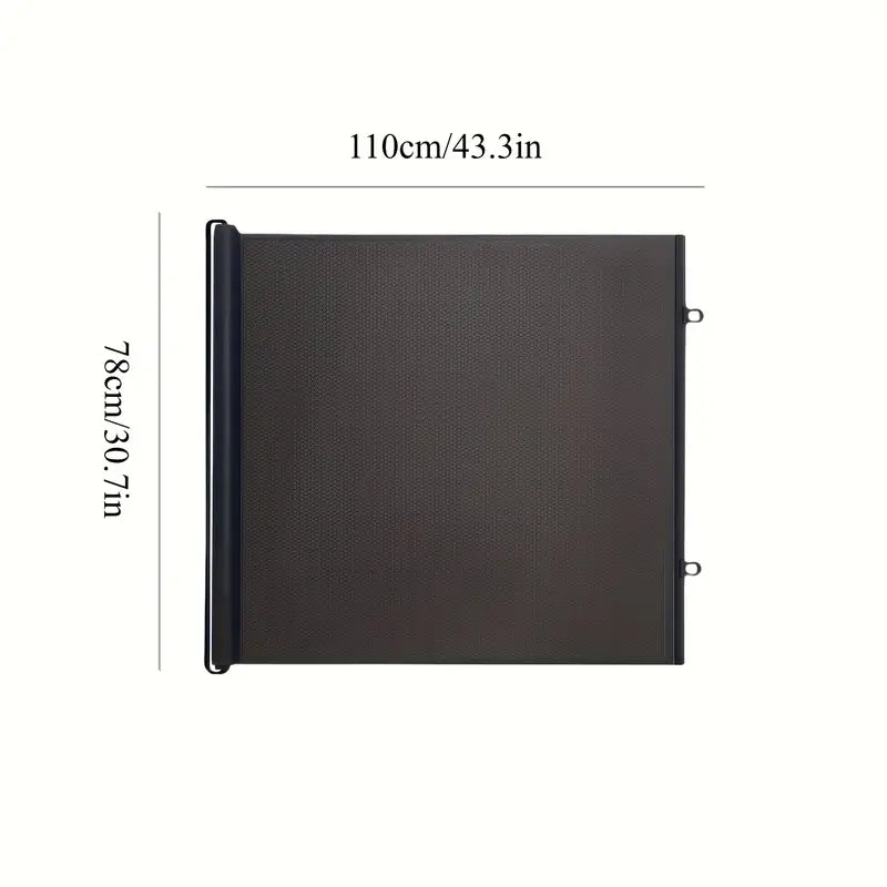 Expandable Black Pet Gate – Auto-Close Indoor Safety Barrier for Dogs & Cats