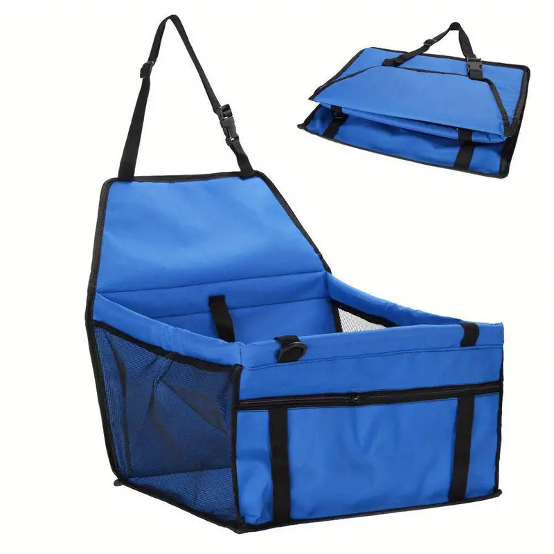 Reinforced Pet Car Booster Seat – Safe & Stable Travel Carrier for Dogs & Cats with Safety Belt