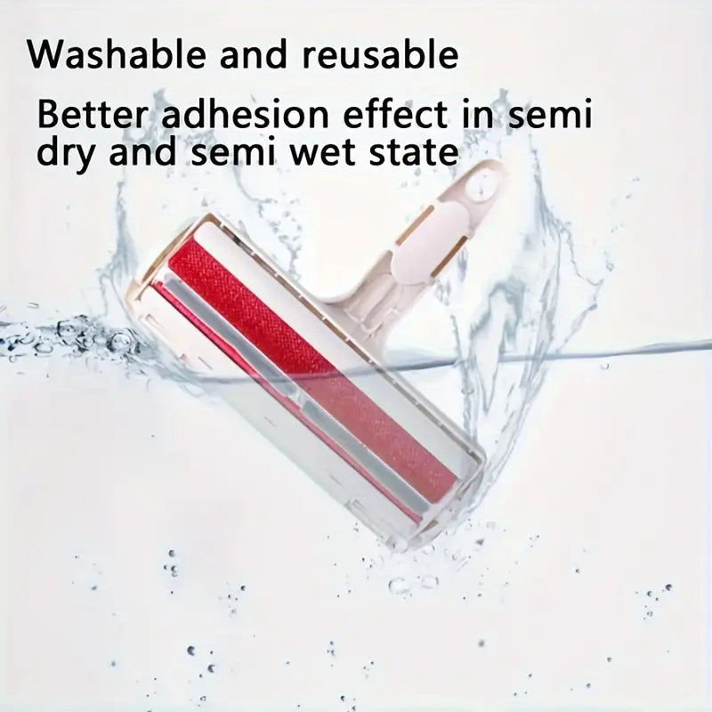 Reusable Portable Lint Roller Brush – Fast Pet Hair Removal for Furniture & Clothing