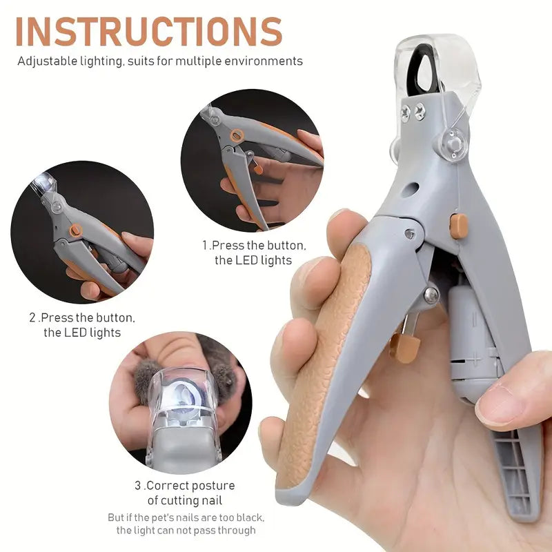 Cat & Dog Nail Care Kit – Clippers & LED Light