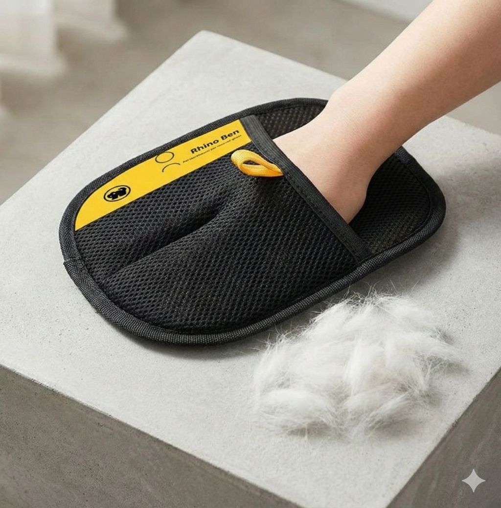 Dual-Directional All-Purpose Fabric Hair Remover Glove & Lint Removal Glove – Dual-Textured Bottom Surface