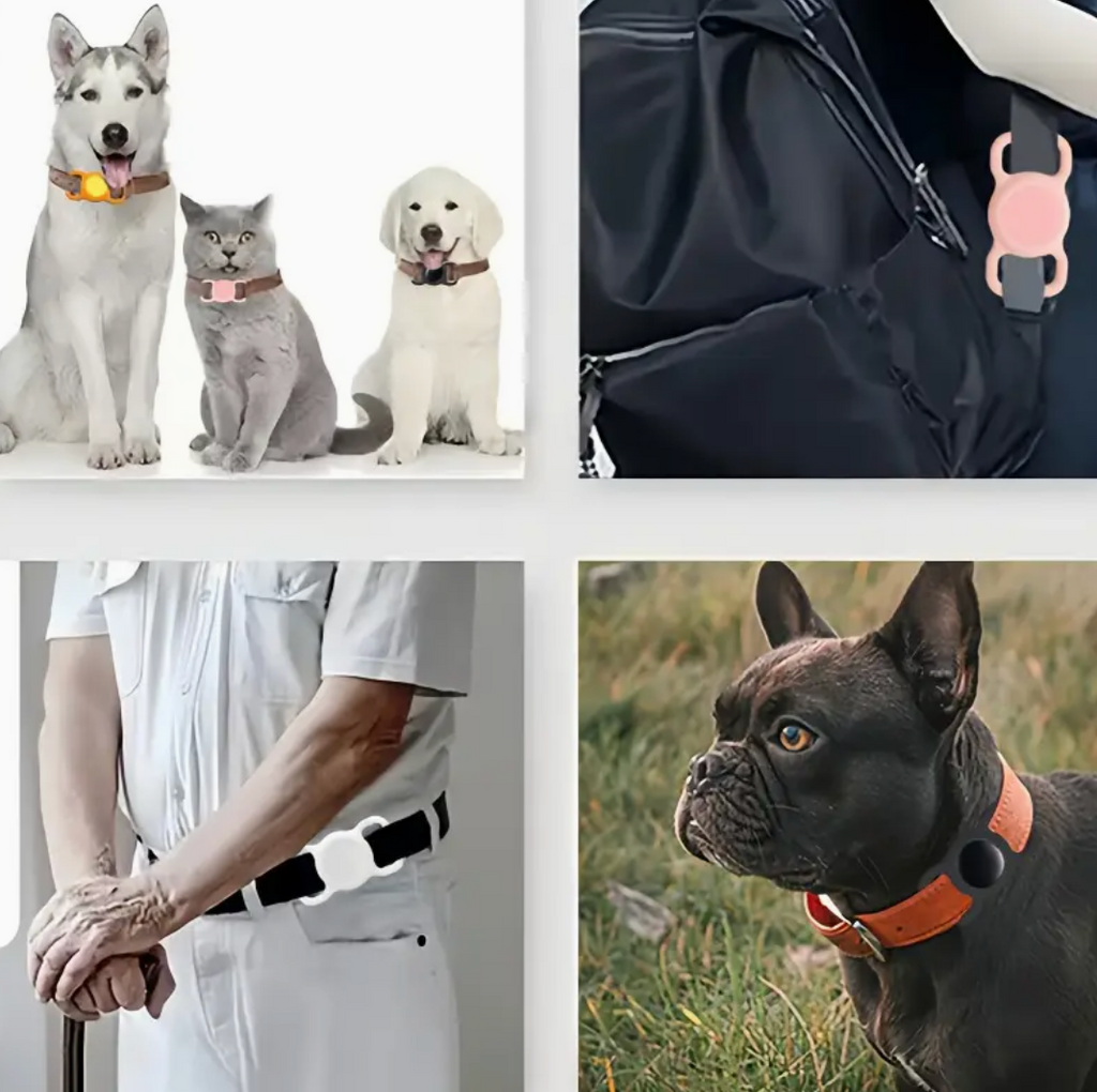 Dog/Cat Air Tracker Smart Tag with a durable silicone protective sleeve and requires no extra attachments (IOS)