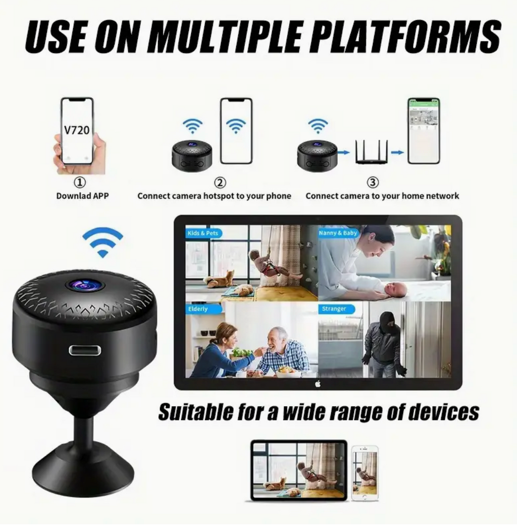 480p Smart Pet Camera – Indoor &amp; Outdoor Surveillance