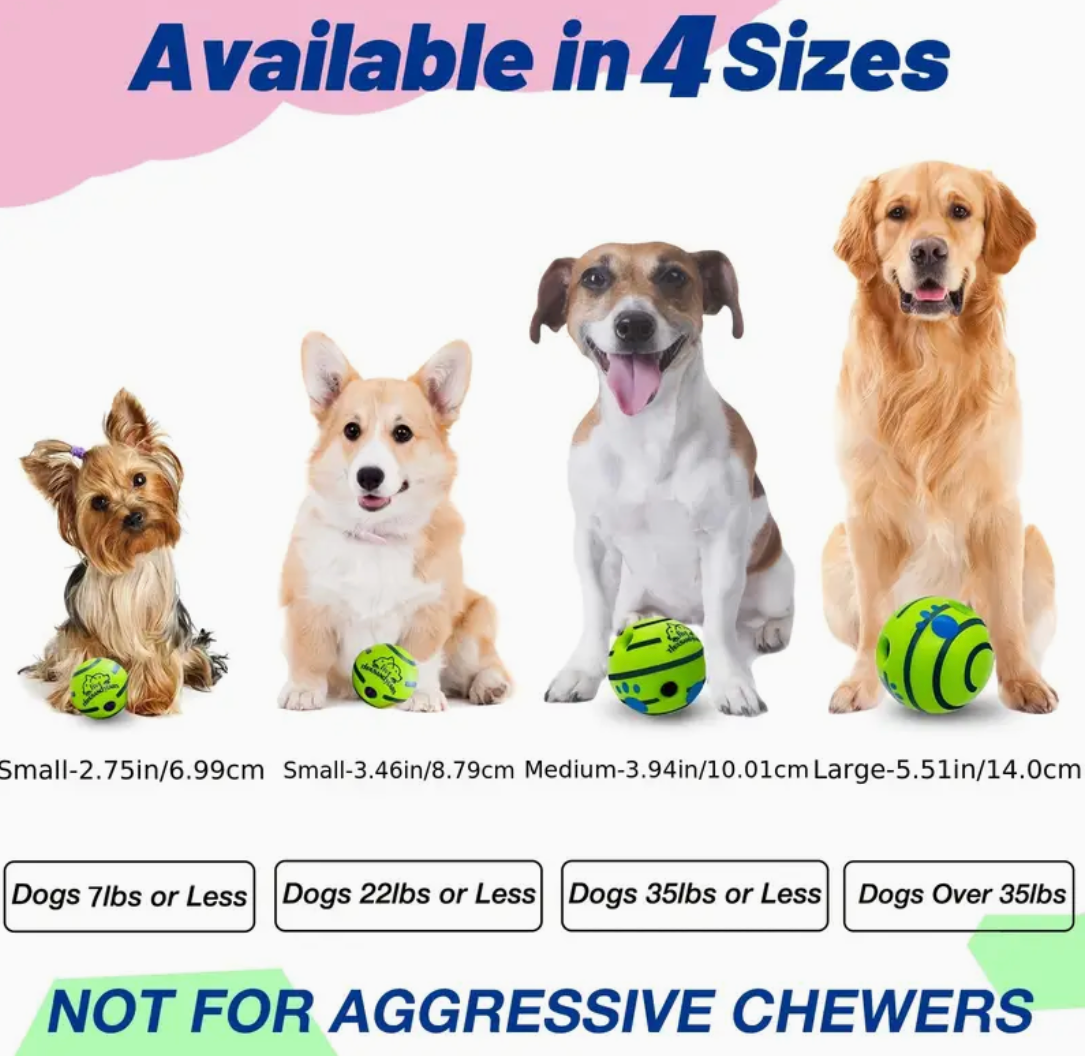 Pet Voice Ball Toy – Dog IQ Training Ball (No Battery Required)