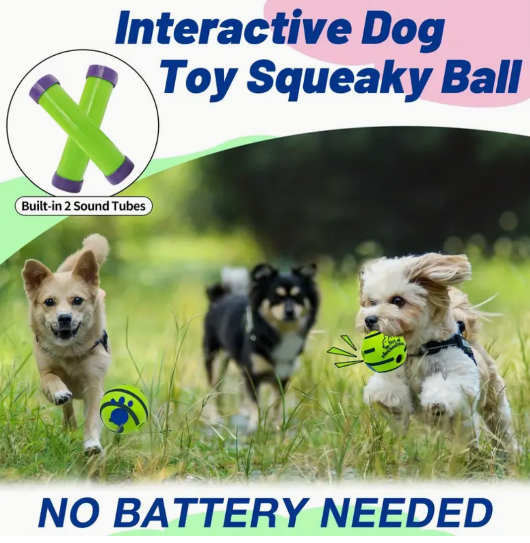 Pet Voice Ball Toy – Dog IQ Training Ball (No Battery Required)