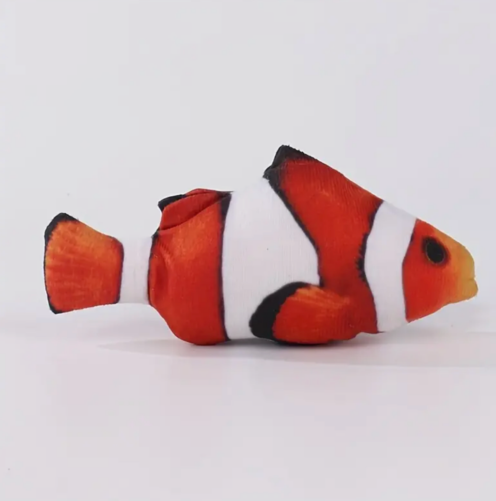 Pet Cute Fish Design Cat Teaser Plush Toy