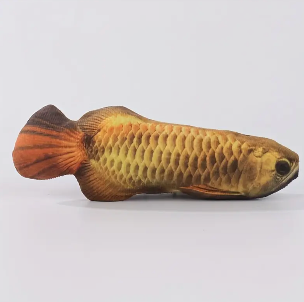 Pet Cute Fish Design Cat Teaser Plush Toy