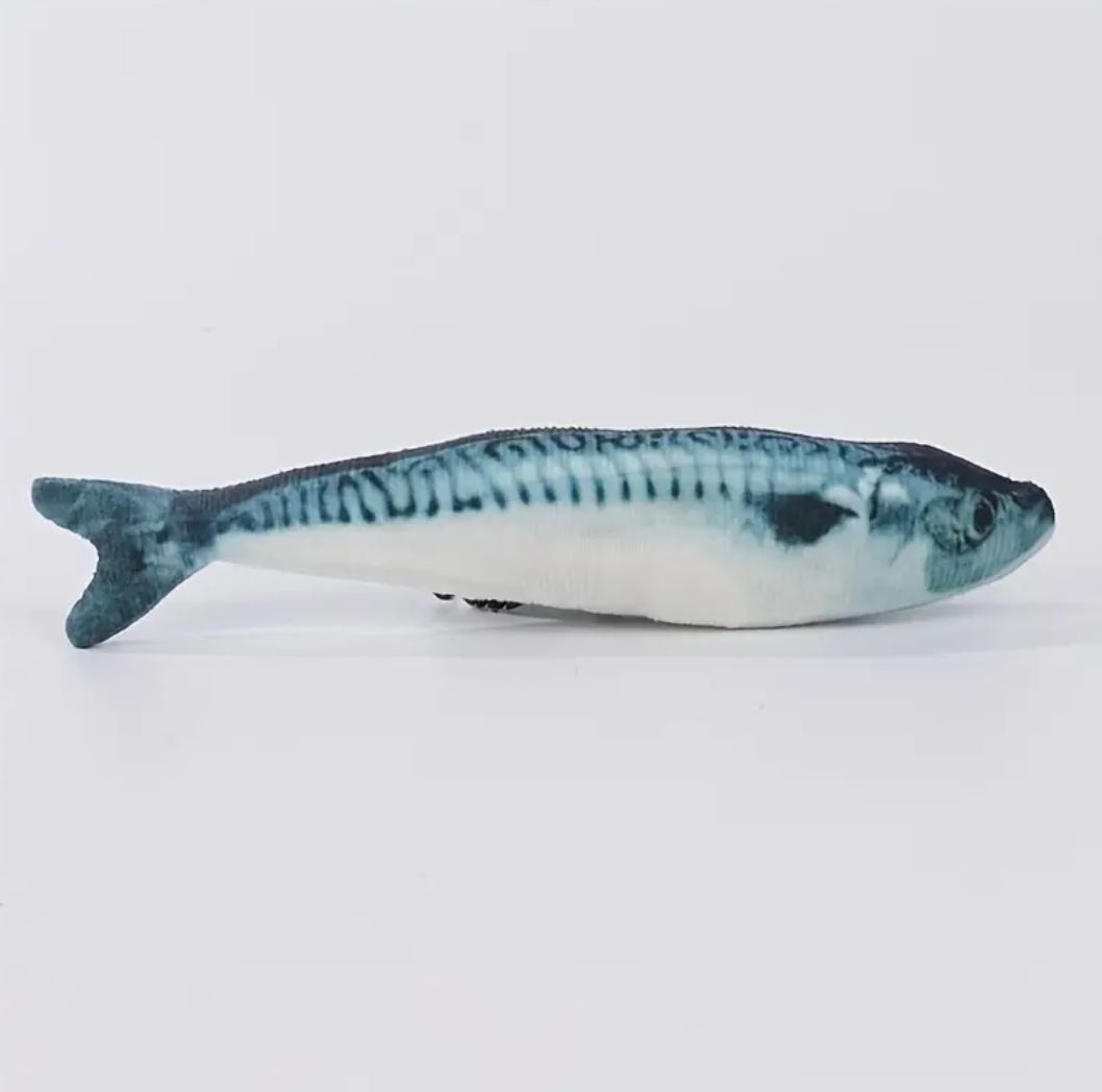 Pet Cute Fish Design Cat Teaser Plush Toy