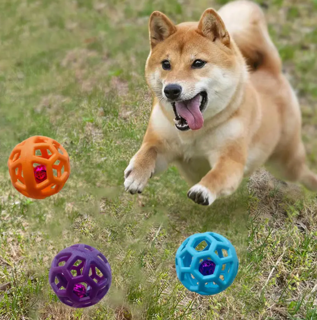 9cm/3.54in TPR Bite-Resistant Hollow Rubber Ball