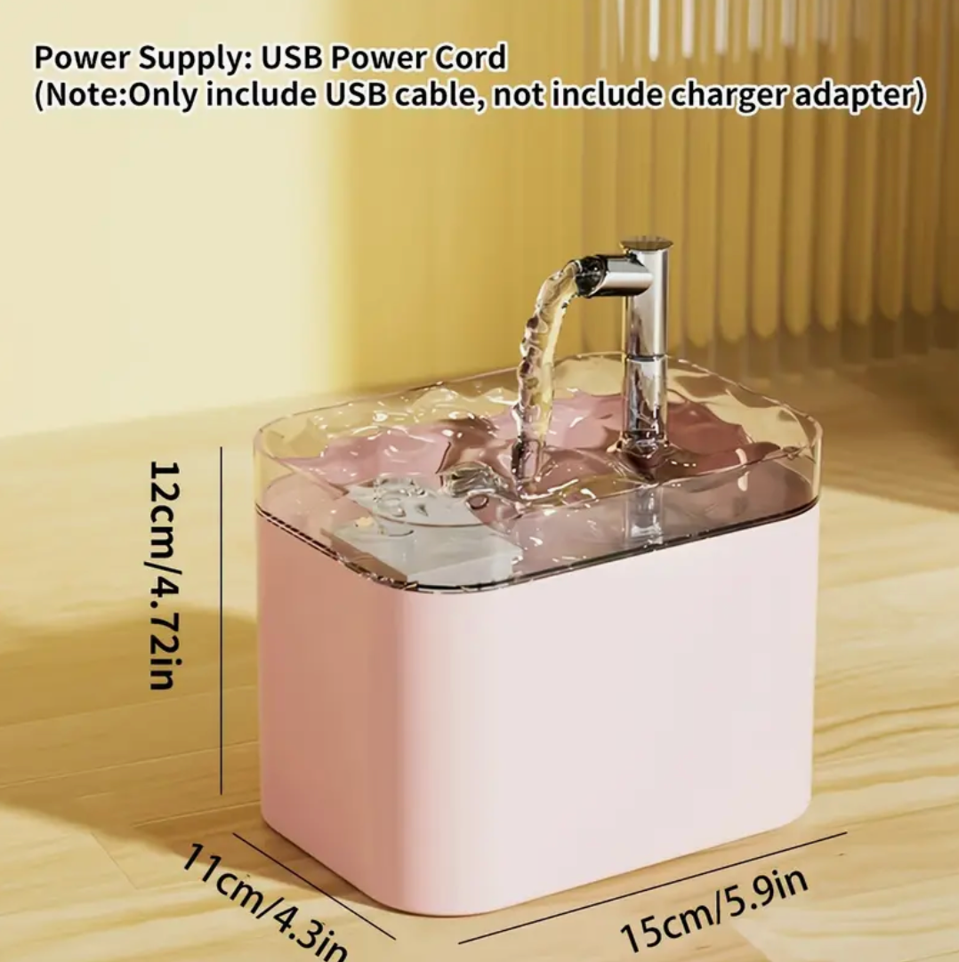 1.5L Automatic Cat Water Fountain – Gravity-Fed, Low Voltage, Continuous Fresh Flow for Multi-Cat Homes