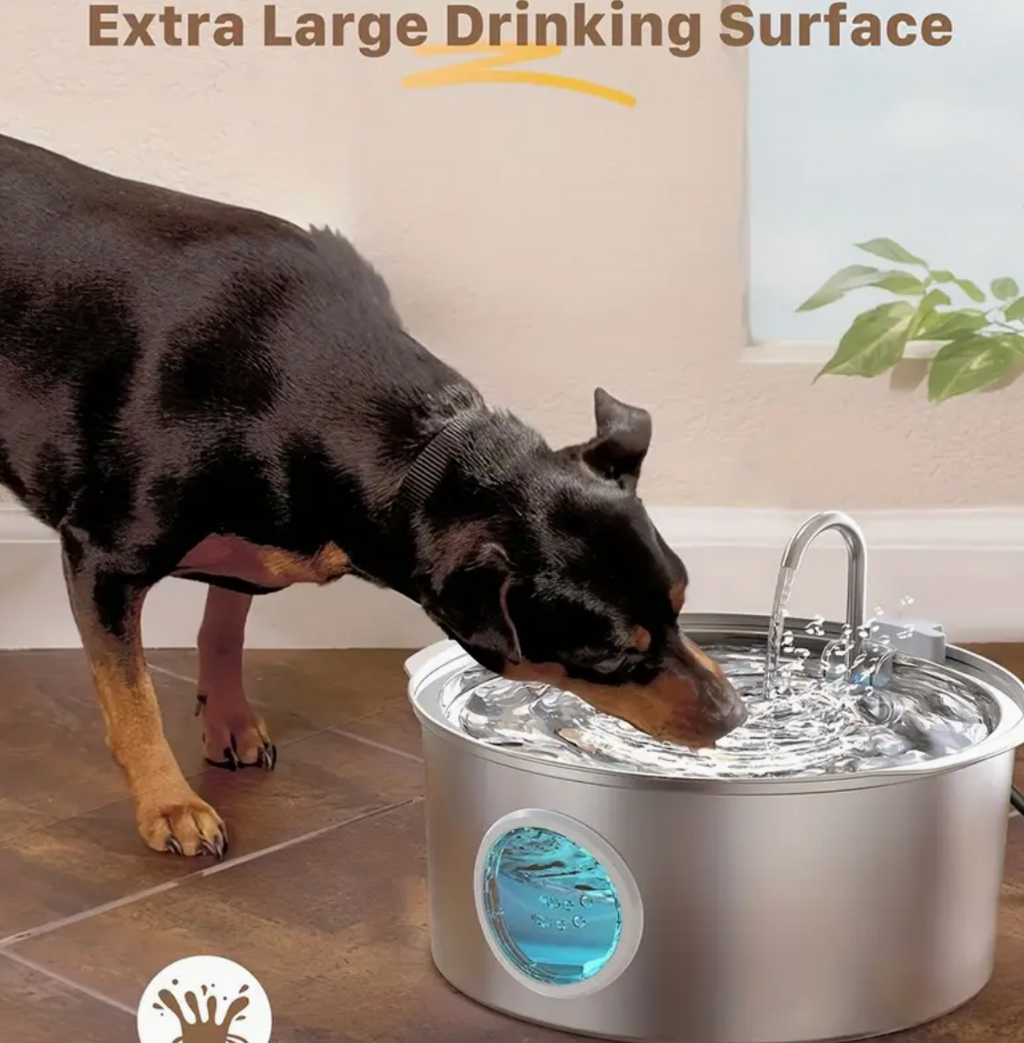 7L Smart Stainless Steel Pet Water Fountain – Automatic USB-Powered Dispenser for Dogs & Cats, Large Capacity & Easy-Clean Design