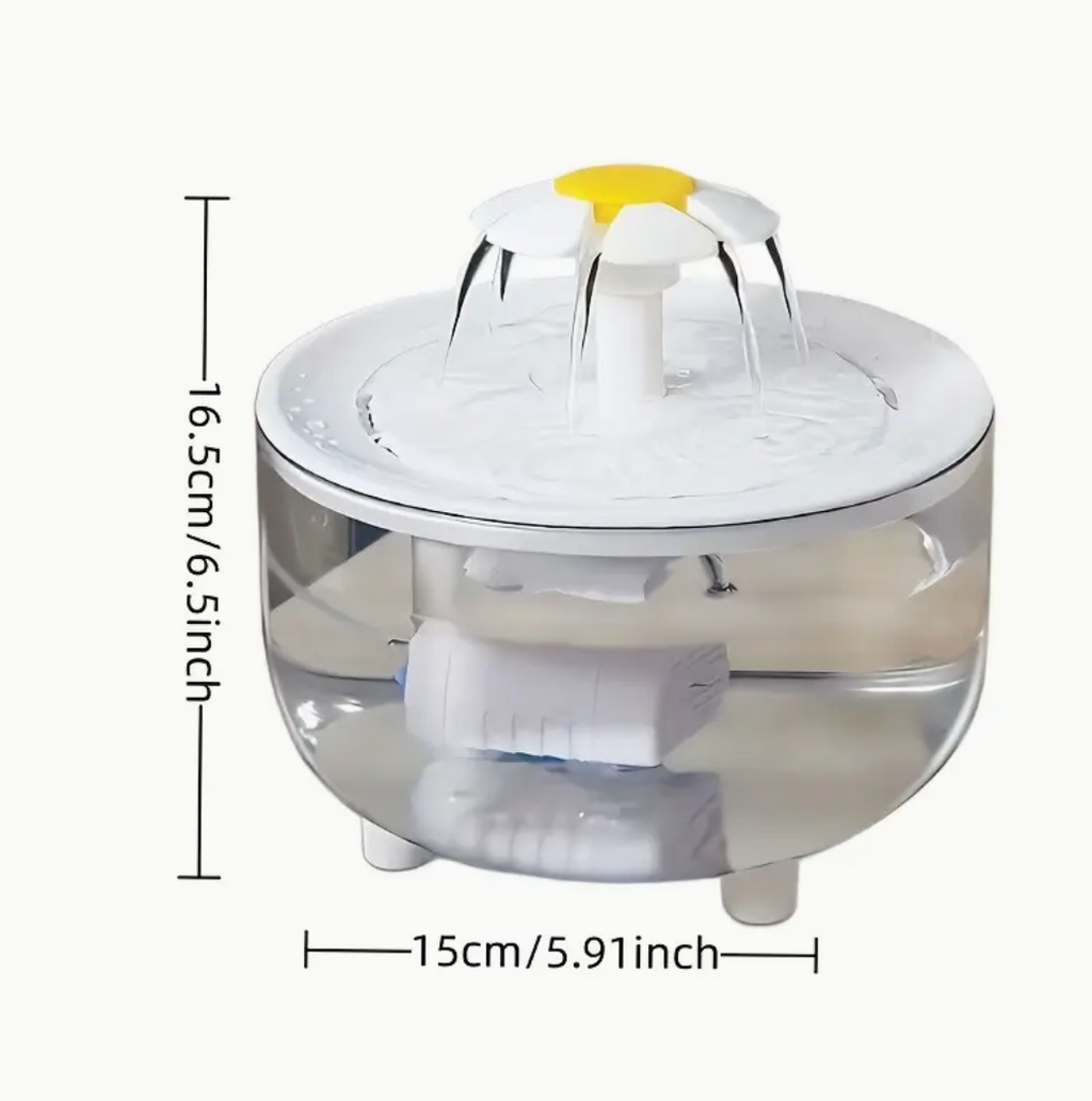 Automatic Flower-Shaped Pet Water Fountain – Fresh Flow Dispenser for Cats & Dogs