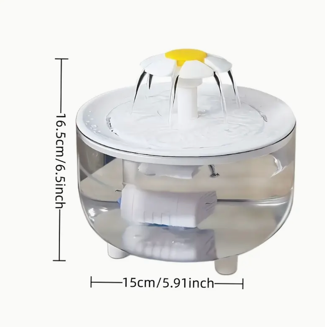 Automatic Flower-Shaped Pet Water Fountain – Fresh Flow Dispenser for Cats & Dogs
