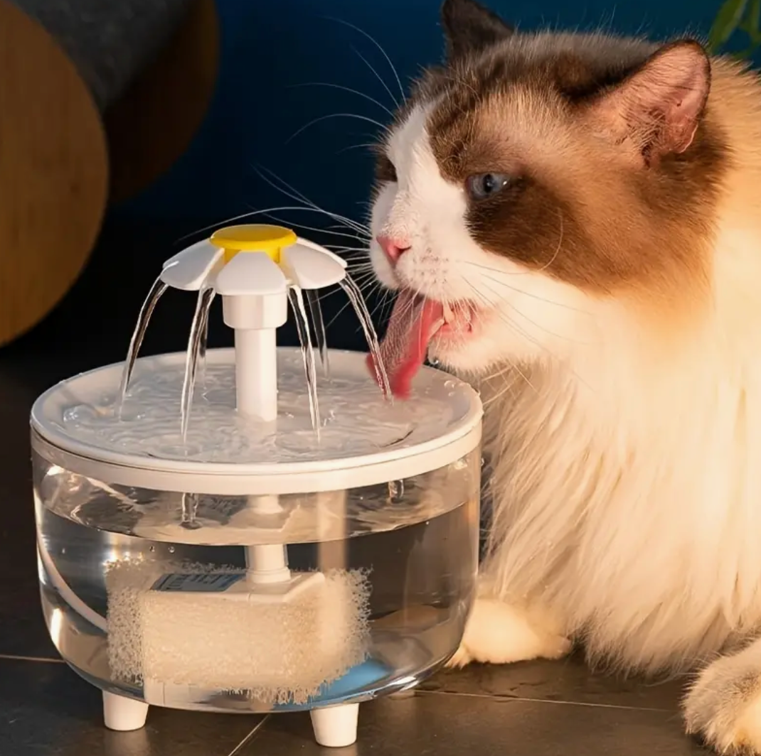 Automatic Flower-Shaped Pet Water Fountain – Fresh Flow Dispenser for Cats & Dogs