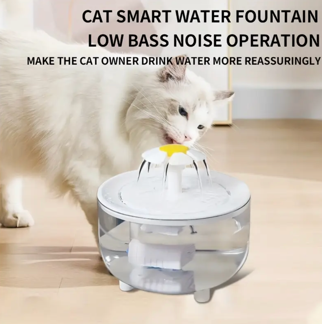 Automatic Flower-Shaped Pet Water Fountain – Fresh Flow Dispenser for Cats & Dogs