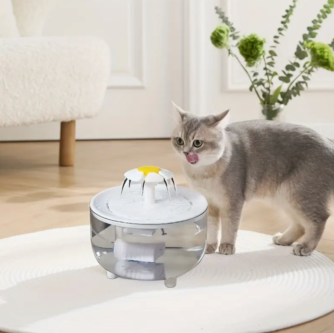 Automatic Flower-Shaped Pet Water Fountain – Fresh Flow Dispenser for Cats & Dogs