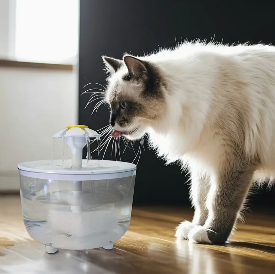Automatic Flower-Shaped Pet Water Fountain – Fresh Flow Dispenser for Cats & Dogs