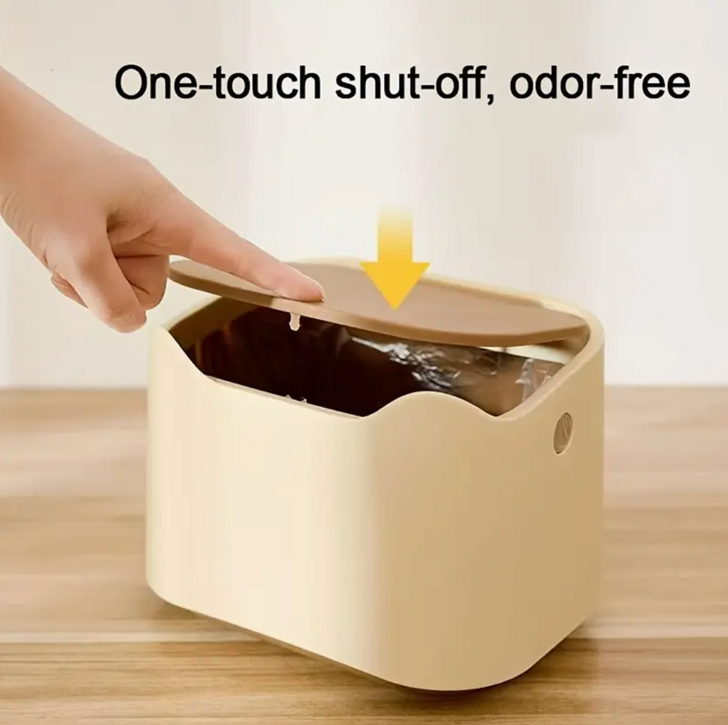 Automatic Self-Closing Cat Litter Bin – Odor-Proof, Hands-Free Flush System with Shovel, Compact & Durable for Multi-Cat Homes