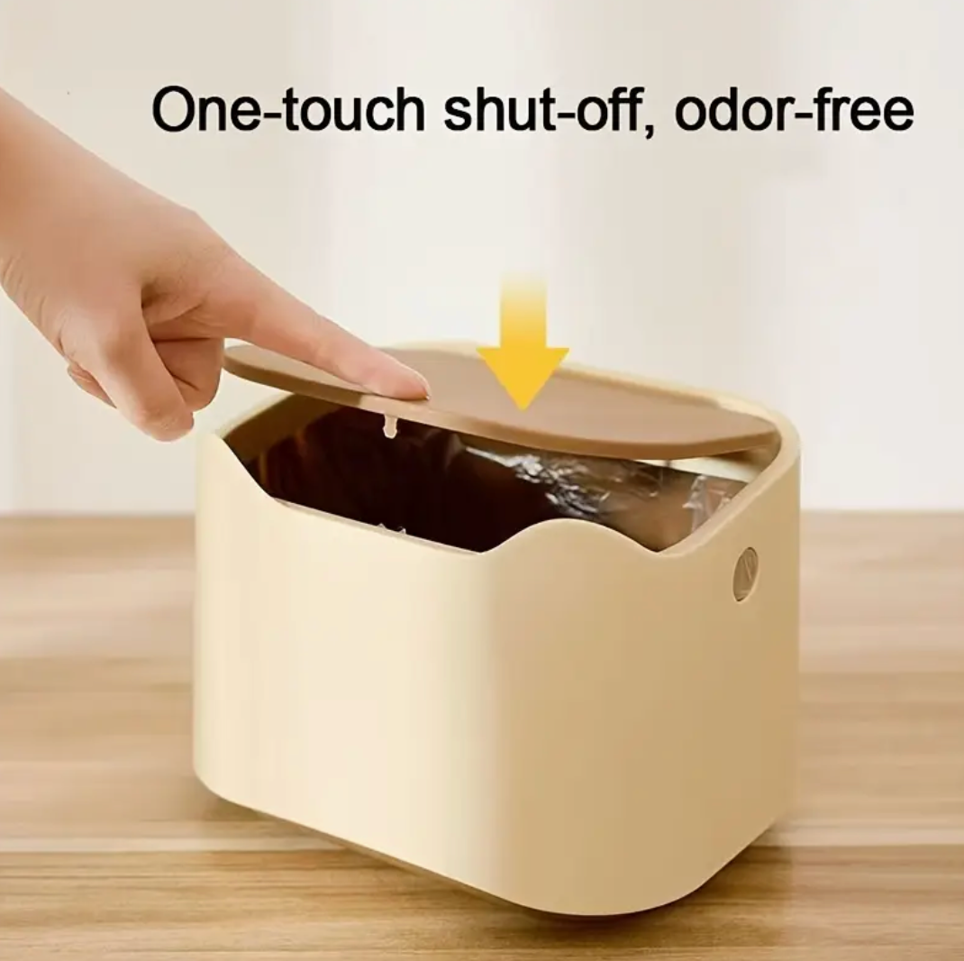 Automatic Self-Closing Cat Litter Bin – Odor-Proof, Hands-Free Flush System with Shovel, Compact & Durable for Multi-Cat Homes