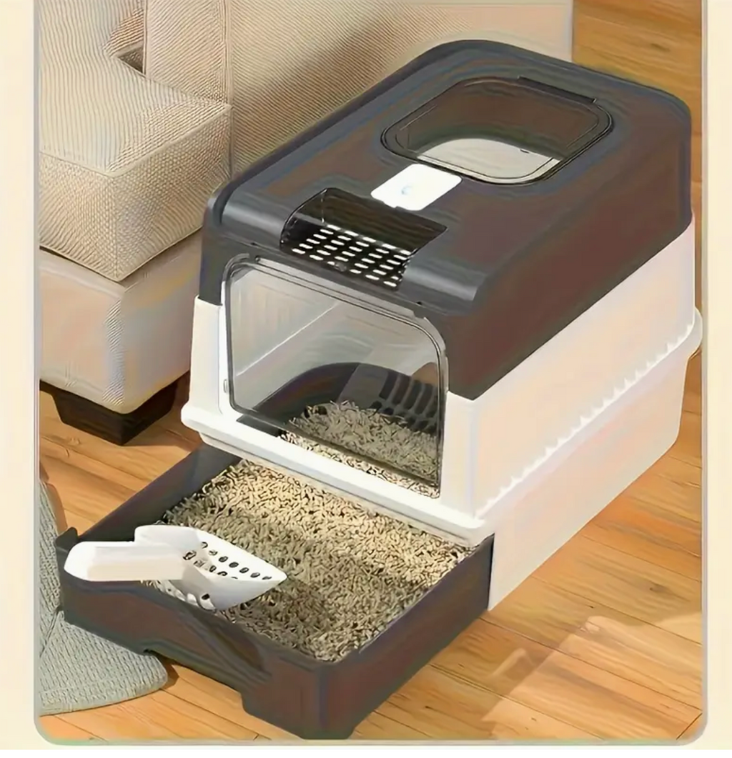 Large Automatic Self-Cleaning Cat Litter Box – Odor-Control, Easy-Clean Drawer & Space-Saving Design for Indoor Cats